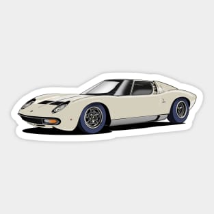 Lamborghini Miura in bianco white Sticker